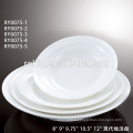 Plats en céramique blanche d&#39;hôtel &amp; restaurant, plaques de vaisselle en gros, assiettes en porcelaine